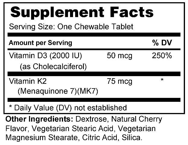 Vitamin D3 & K2 Chewable