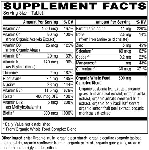Women's Organic Whole Food Multivitamin